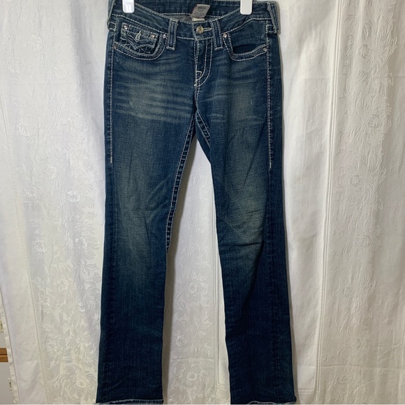 True Religion y2k Jeans low Rise Size 27 bedazzled Pocket - Picture 12 of 12